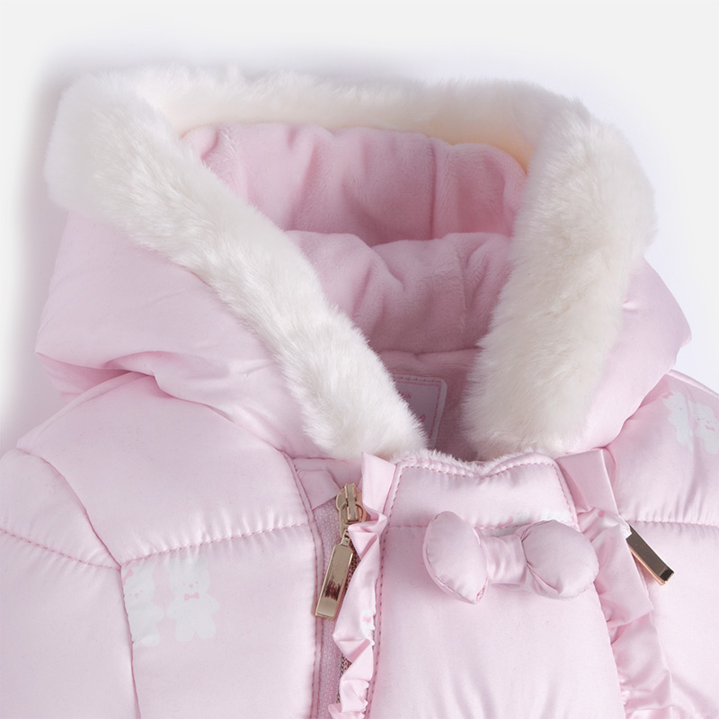 Ancia Baby Girls Infant Winter Knited Fur Outerwear Coats Snowsuit Jackets 