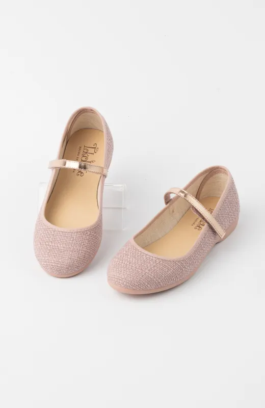 Zapato niña tejido tira de brillo Zapato niña tejido tira de brillo