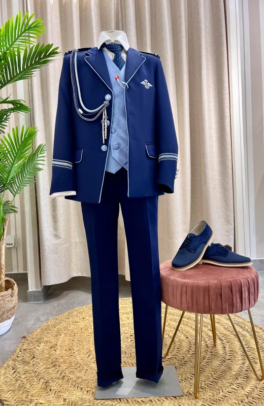 Elegancia que emociona Traje de Comunión Almirante azul