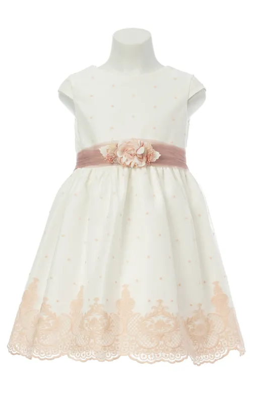 El look que emociona a todos Vestido niña bordado ceremonia ideal para niña de Arras y Comunión