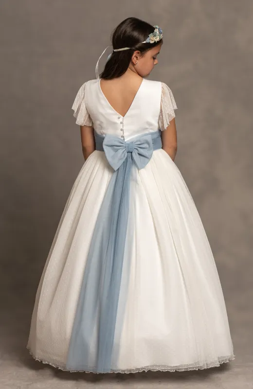 Vestido de Comunión niña Outlet largo de niña de capa