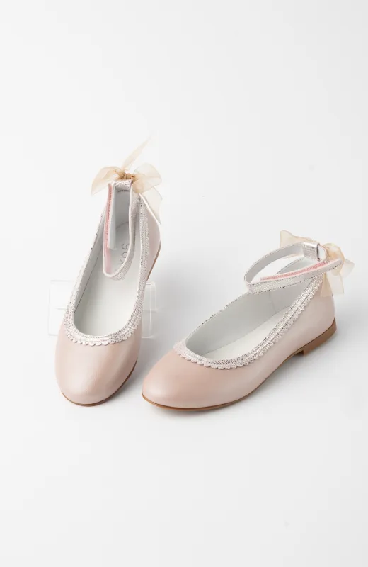 Sutileza que pisa fuerte Zapatos de Comunión para niña color rosa Valeria