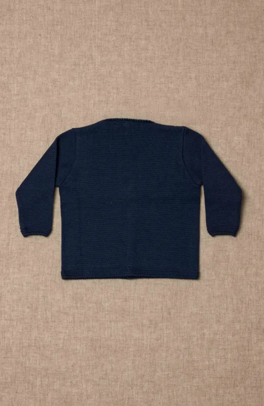 Chaqueta niño clásica ochos marino, ideal para ceremonias infantiles