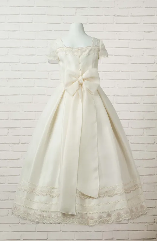 Comunión con sello especial Vestido de Comunión niña Outlet con tablones