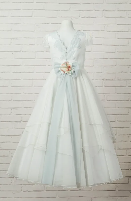 Para la reina del día Vestido de Comunión niña Outlet largo niña fiesta