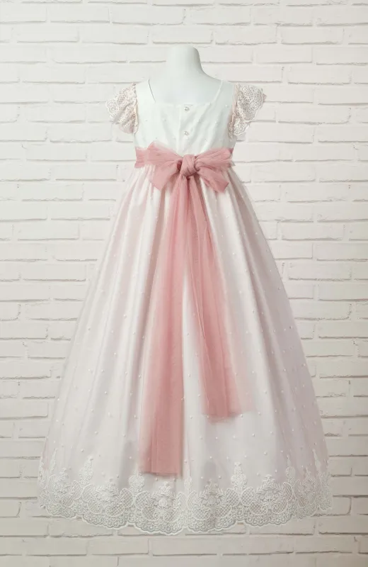 Tan única como ella Vestido de Comunión niña Outlet largo ceremonias en Madrid y Guadalajara