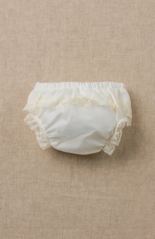 Braguita bebé Bautizo volantes con puntillas