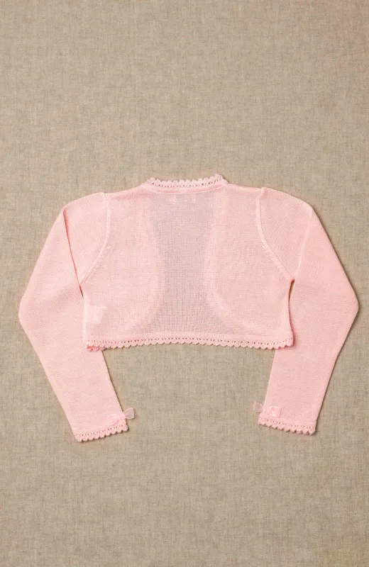 A medida de su dulzura Chaqueta niña Comunión color salmón