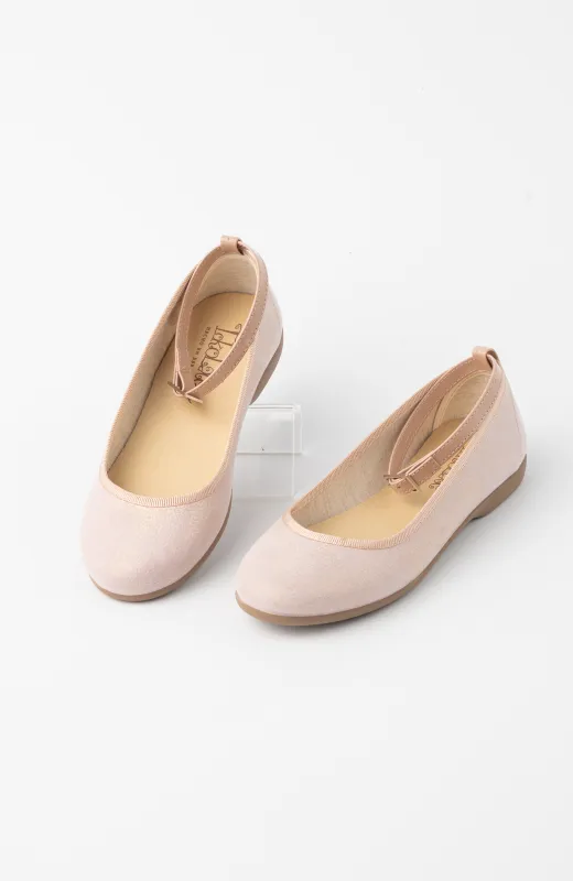 Zapatos niña de pulsera rosa con suela de goma ideales para niña de Arras o de Comunión