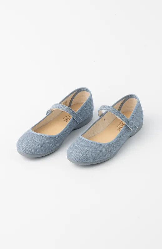 Zapatos niña ceremonia cómodos color celeste de Vuvalu, en San Fernando de Henares