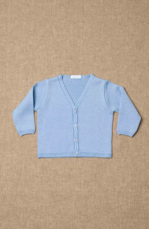 Chaqueta niño bebé color azul claro, ideal para ceremonia