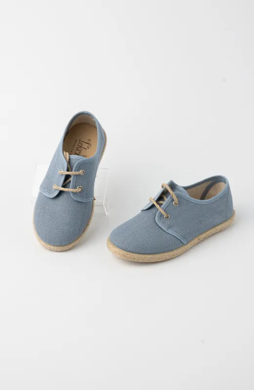 Alpargatas niño vestir celeste, ideal para Arras