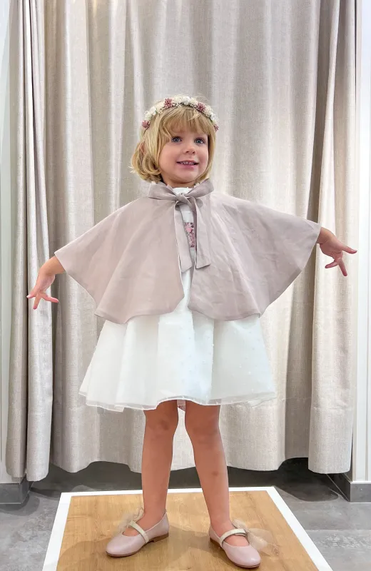 Capa ceremonia niña de lino