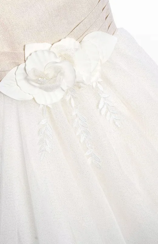 Vestido de princesa dorado con brillo de niña talla 8 a la 16