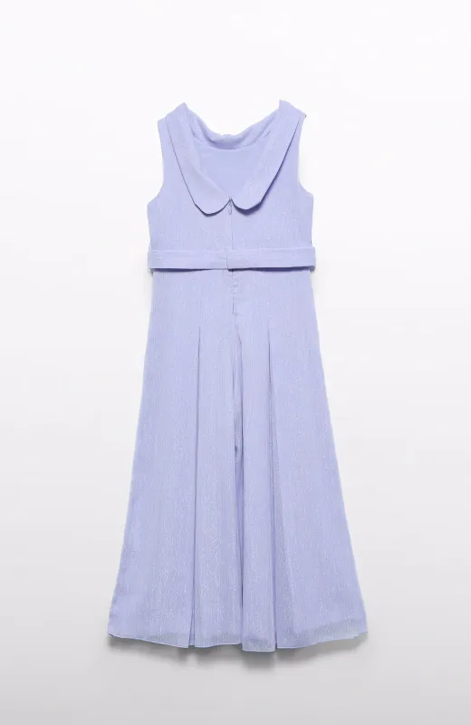 Cuando deja huella con su estilo Mono niña lila largo de Abel and Lula para adolescentes