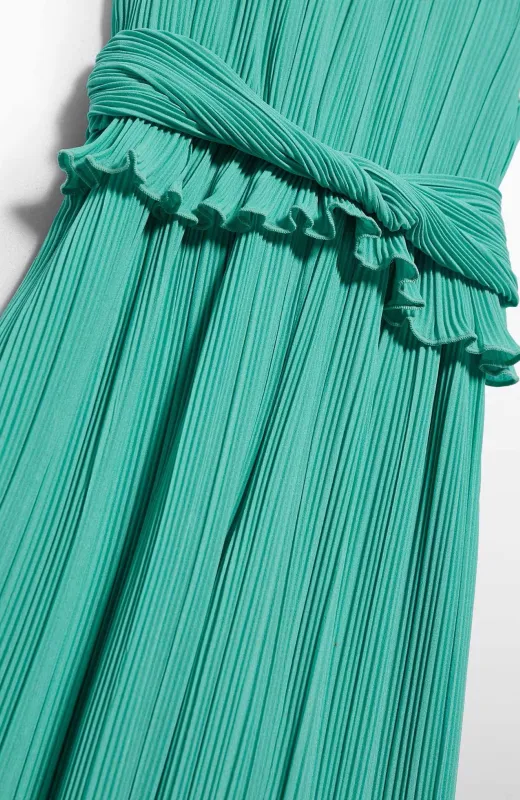 Porque empieza a elegir por sí misma Mono niña plisado verde de Abel and Lula para niñas adolescentes