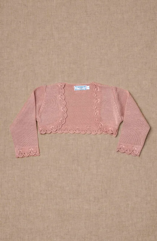 Confort que no resta estilo Chaqueta niña vestir bebé rosa, ideal para Bautizos y otras ceremonias infantiles