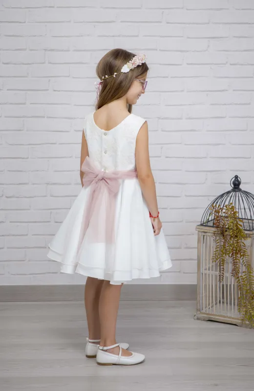 Vestida para brillar Vestido de Arras niña con falda de capa de Vuvalu