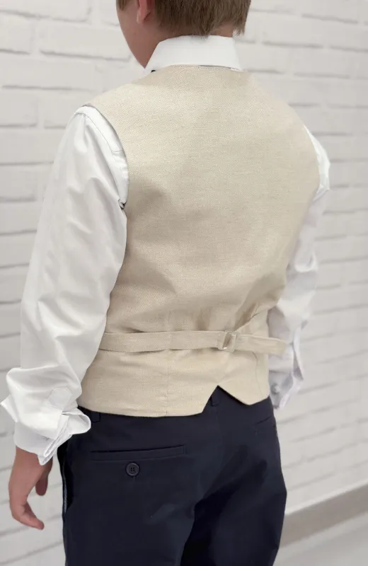 Chaleco niño oxford tostado