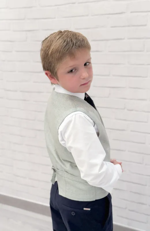 Chaleco niño oxford verde