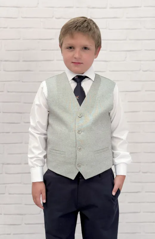 Chaleco niño oxford verde