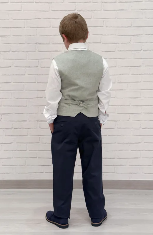 Chaleco niño oxford verde