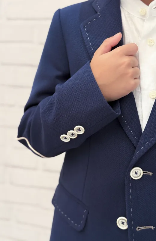 Chaqueta americana niño ceremonia marino Carlo