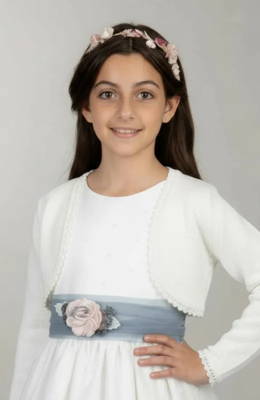 Chaqueta niña ceremonia color crudo Morón