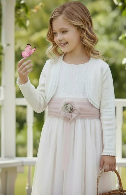 Chaqueta niña Comunión color crudo Rello