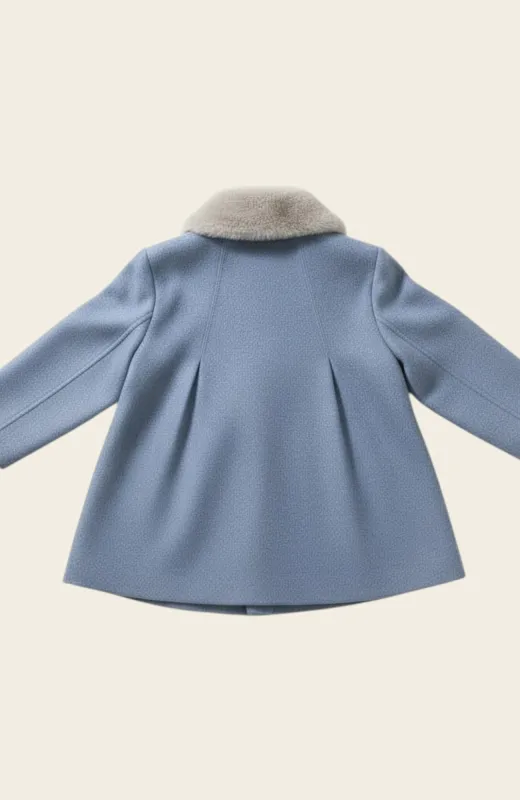 Abrigo niña paño Celeste