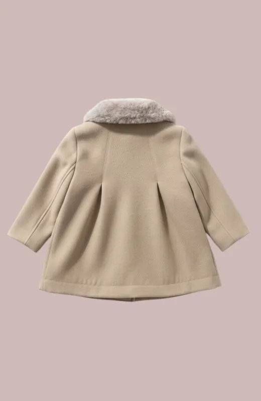 Abrigo bebé paño Camel Abrigo bebé paño Camel