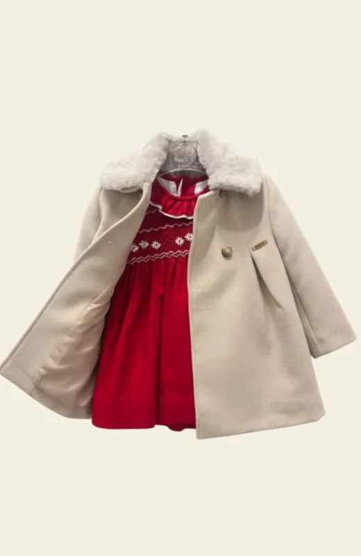 Abrigo bebé paño Camel Abrigo bebé paño Camel