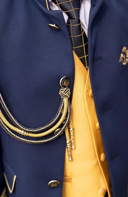 Traje de Comunión de almirante marino con dorado Traje de Comunión de almirante marino con dorado