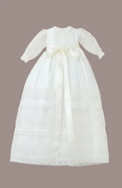 Faldón de Bautizo con capota clásico color crudo Lubián