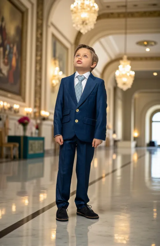 Traje de niño vestir azul ceremonia Enrique
