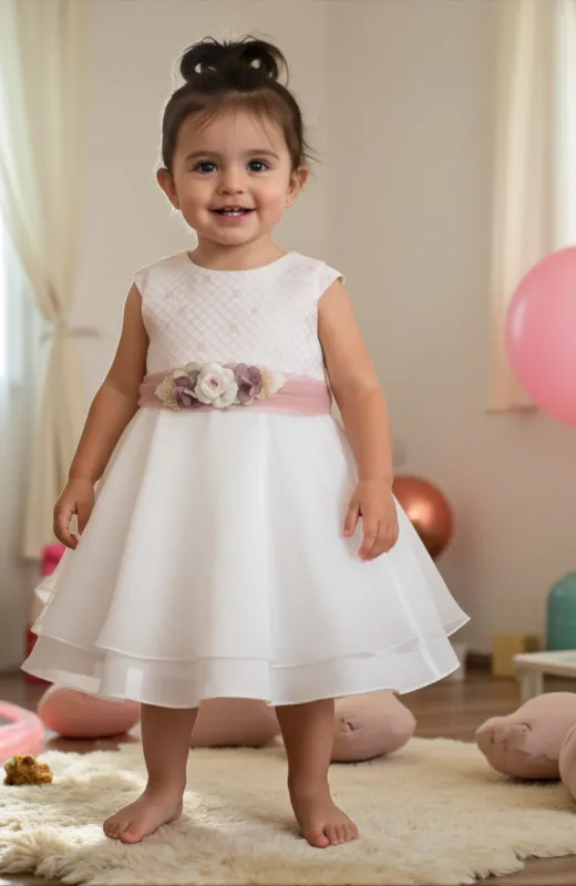 Vestido niña bebé ceremonia falda capa Cloe Vestido niña bebé ceremonia falda capa Cloe