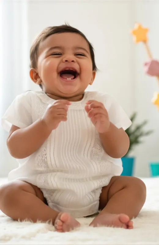 Ranita Bautizo clásica jaretas cuello bebé color crudo Diego