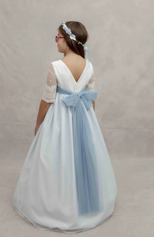 Vestido Comunión azul Dalia