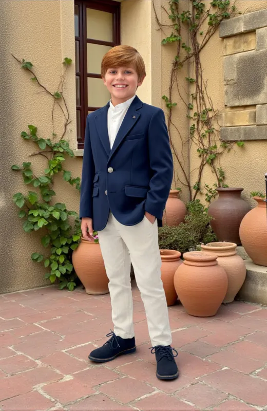 Americana niño ceremonia marino de firma Varones