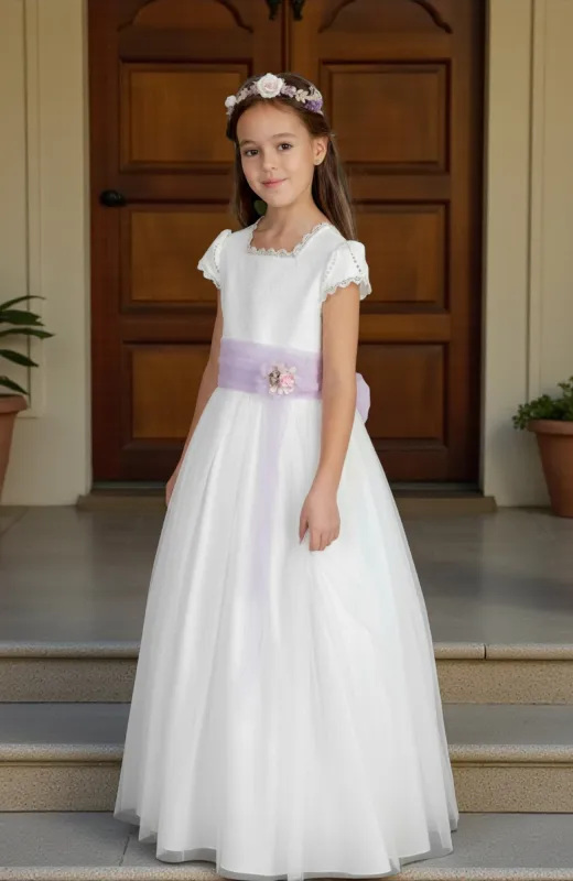 vestido Comunión Lila