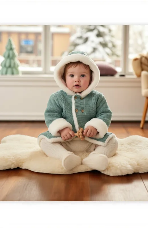 Trenca punto bebé Green