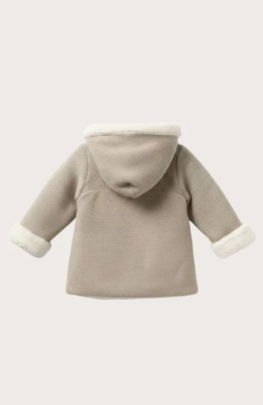 Abrigo bebé lanita con capucha Tron Abrigo bebé lanita con capucha Tron