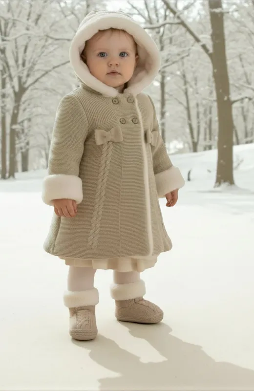 Abrigo bebé lanita con capucha Tron Abrigo bebé lanita con capucha Tron