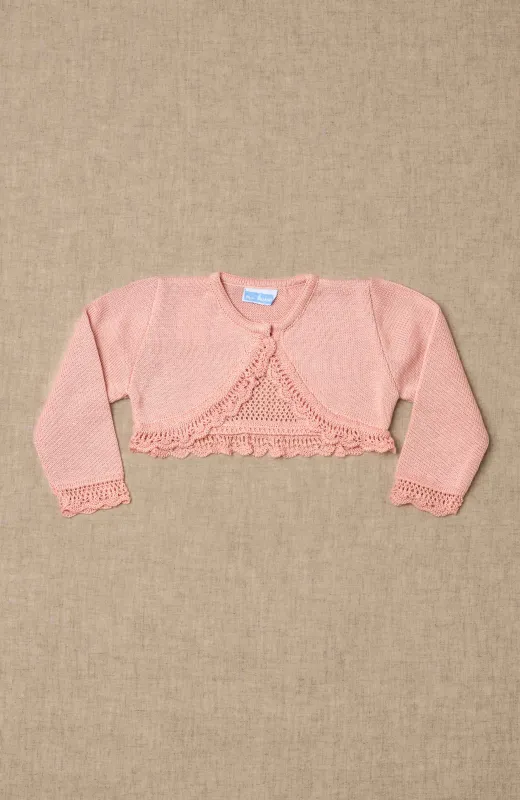 Chaqueta niña ceremonia rosa Mac