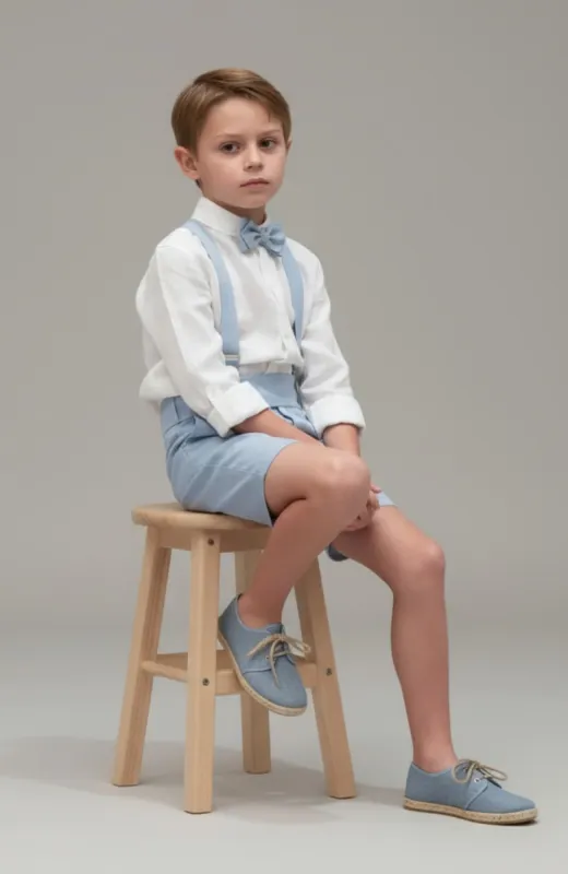 Alpargatas niño vestir celeste Elche