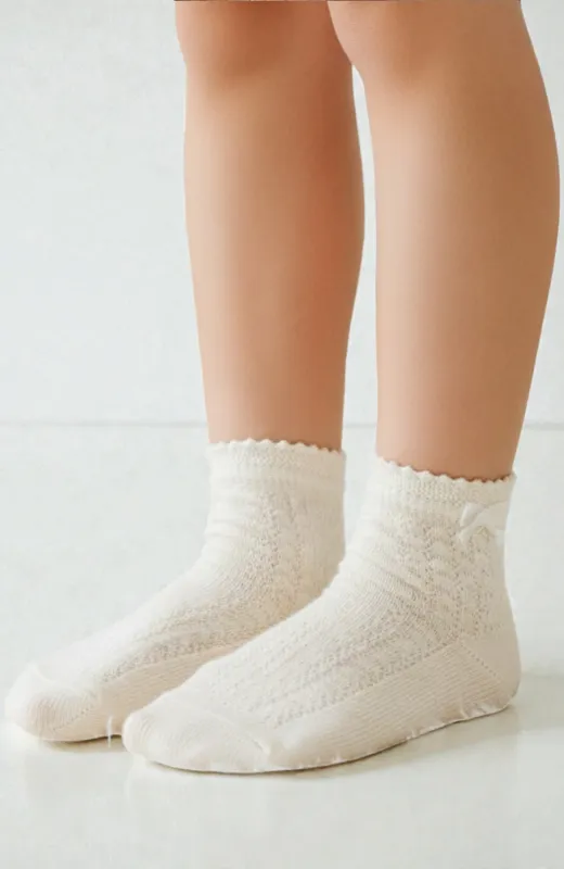 Calcetín niña Condor beig Ceremonia