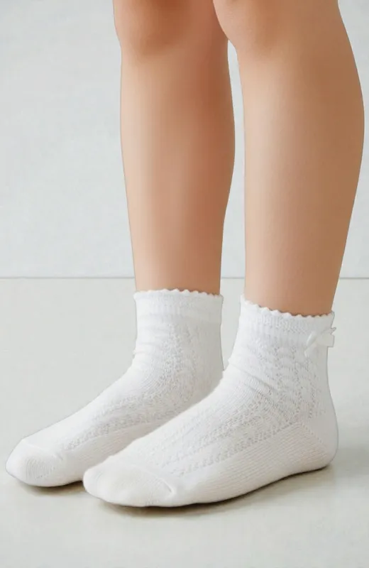 Calcetin niña Condor color blanco Ceremonia