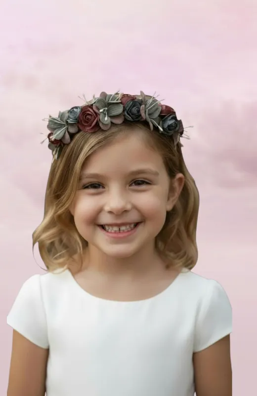 Corona niña Comunión flores