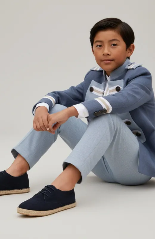 Alpargata niño yute ante marino Ibiza