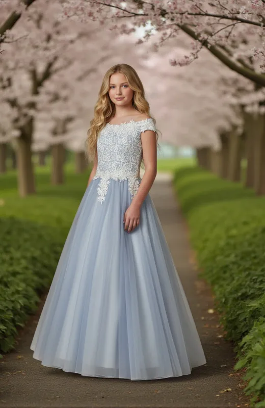 Vestido fiesta juvenil Azul